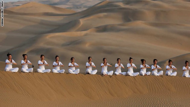 Sounding Sand Desert In Inner Mongolia