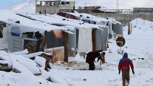 LEBANON-SYRIA-REFUGEES-SNOW