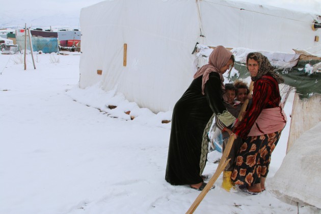 LEBANON-SYRIA-REFUGEES-SNOW