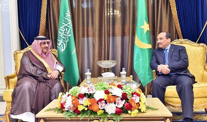 ولي العهد السعودي يلتقي بالرئيس الموريتاني