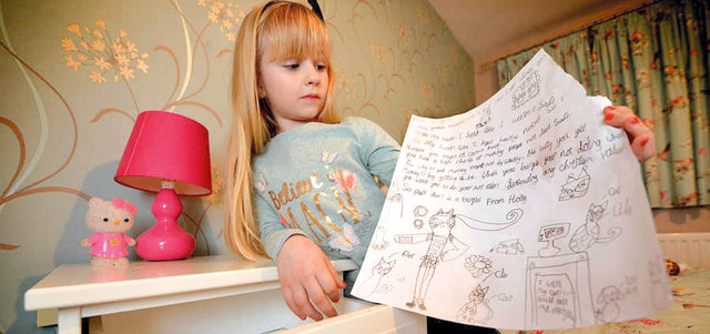 طفلة تكتب رسالة إلى لصوص سرقوا سوارها