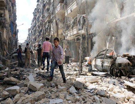 حلب في المحرقة لليوم التاسع