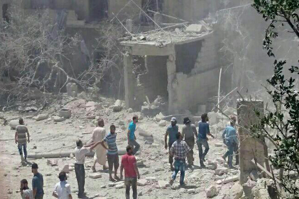 قصف عنيف على مستشفى للولادة في إدلب