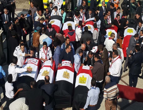 جنازة رسمية لضحايا الاعتداء على الكنيسة البطرسية في القاهرة