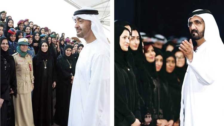 محمد بن راشد ومحمد بن زايد في يوم المرأة:  الإماراتية محركة التطوير نحو التوجهات الوطنية