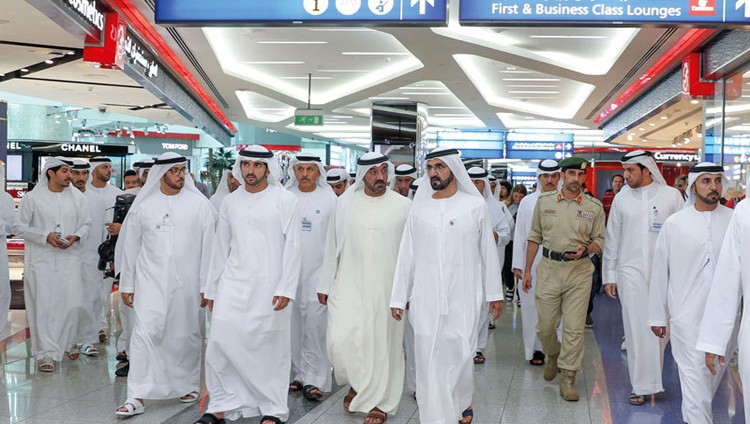 محمد بن راشد: أشعر بالسعادة للتجانس الثقافي والاجتماعي والإنساني في مطار دبي الدولي