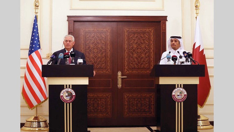 تيلرسون: واشنطن لن تفرض أي حلّ للأزمة الخليجية مع قطر
