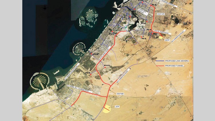 بلدية دبي تبدأ تحقيقاً «جغراتقنياً» لمشروع النفق الاستراتيجي للصرف الصحي