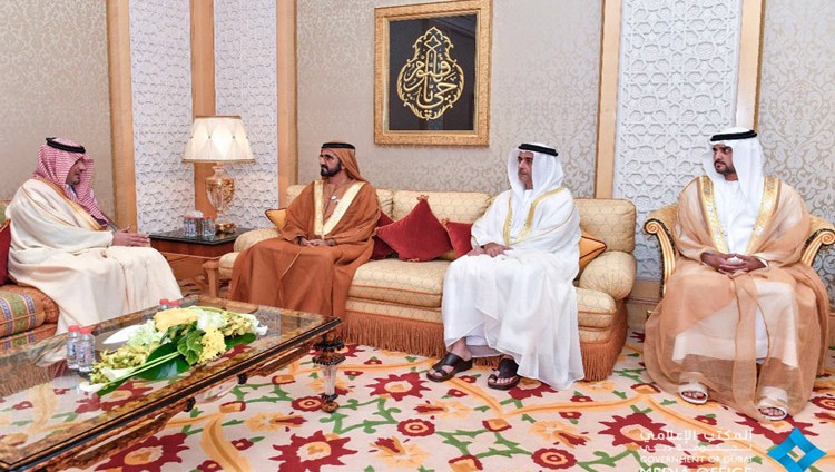 محمد بن راشد يستقبل وزير الداخلية السعودي