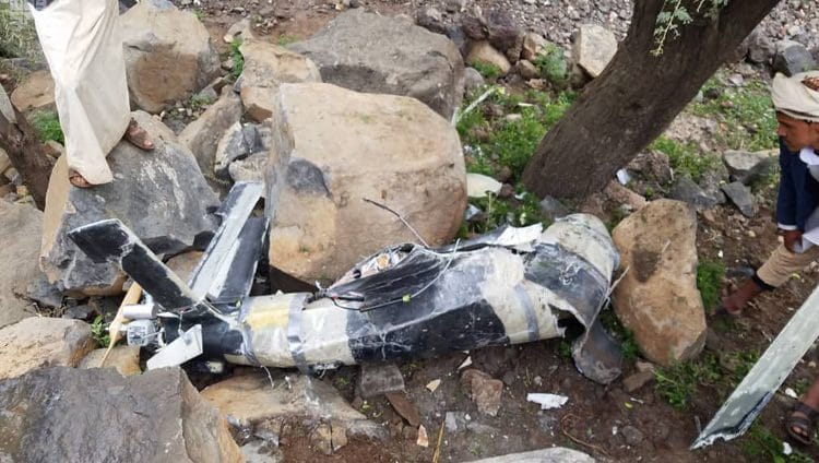 التحالف: ميليشيا الحوثي أطلقت طائرة مسيرة وسقطت على المدنيين في عمران