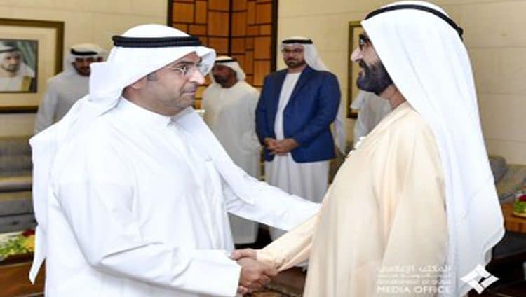 محمد بن راشد يستقبل أمين عام مجلس التعاون الخليجي
