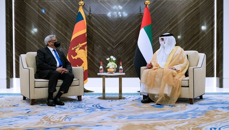 مكتوم بن محمد يستقبل رئيس سريلانكا في مقر إكسبو 2020 دبي