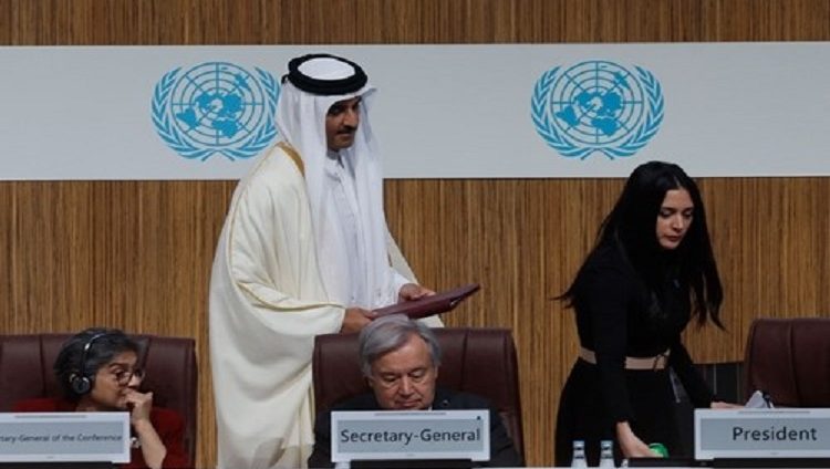 أمير قطر يفتتح مؤتمر الأمم المتحدة الخامس للبلدان الأقل نموًا