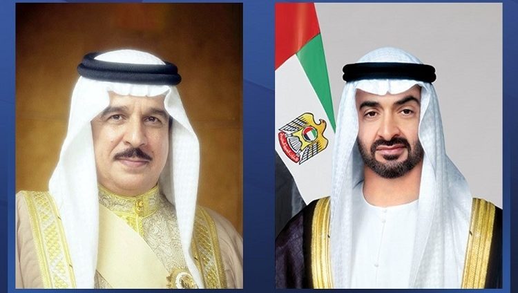 ملك البحرين يستقبل رئيس الدولة بمقر إقامته في أبوظبي