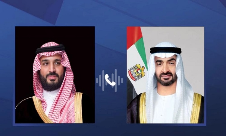 محمد بن زايد وولي عهد السعودية يبحثان هاتفياً التطورات في المنطقة