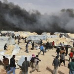 حريق خيام اللاجئين السوريين جنوب لبنان