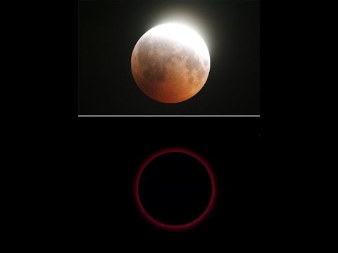 بالفيديو شاهد كيف ظهر القمر الدموي فجر الإثنين 28 سبتمبر 2015