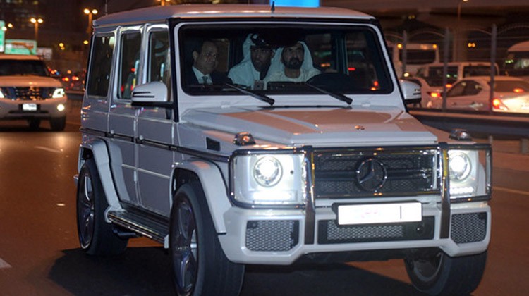 محمد بن راشد يصطحب الرئيس المصري في جولة بدبي