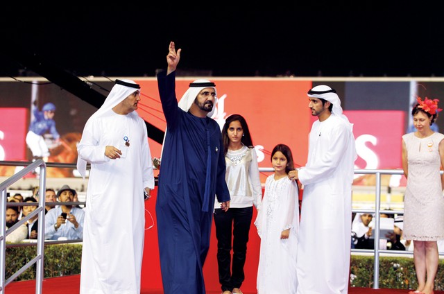 محمد بن راشد يحضر حفل استقبال بمناسبة بطولة كأس دبي العالمي للخيل