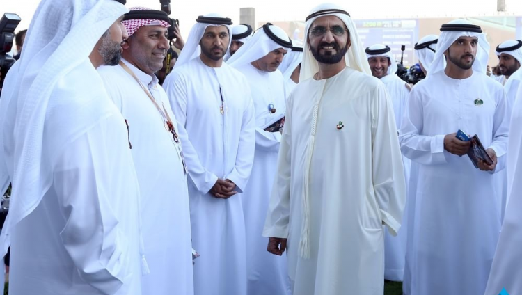محمد بن راشد يحضر بطولة كأس دبي العالمي لسباق الخيل