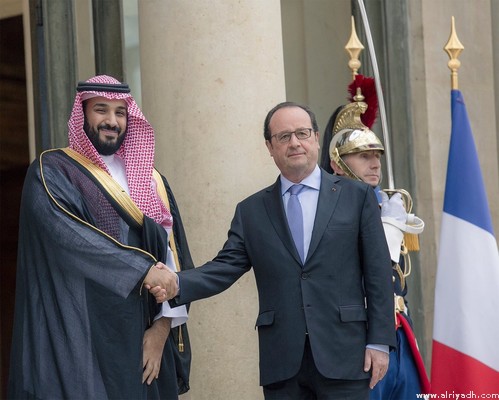 الرئيس الفرنسي يستقبل ولي ولي العهد في قصر الإليزيه
