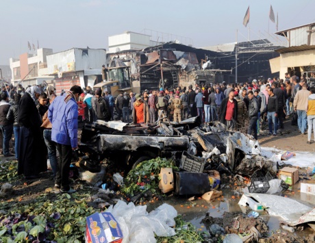 عشرات القتلى والجرحى بتفجيرين انتحاريين استهدفا سوقين ببغداد