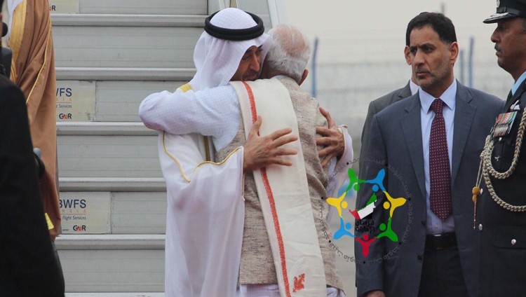 محمد بن زايد يصل الهند للمشاركة في احتفالاتها بيوم الجمهورية