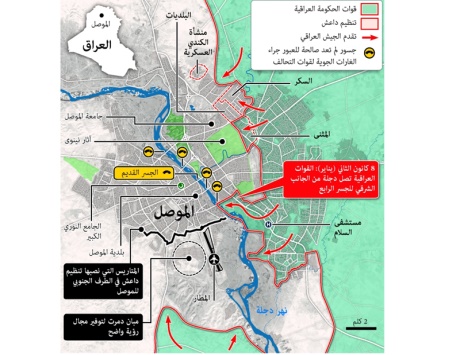 القوات العراقية تسيطر على 80 في المئة من شرقي الموصل