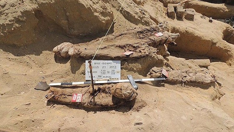 اكتشاف 17 مومياء في سراديب بوسط مصر