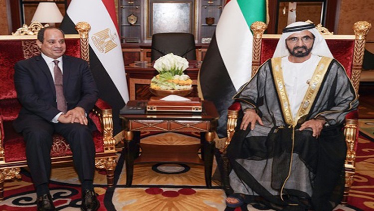 محمد بن راشد ومحمد بن زايد والسيسي: علاقات الإمارات ومصر متجذرة