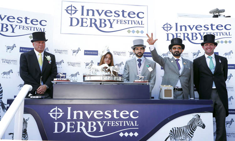 محمد بن راشد يتوَّج بطلاً لسباق الديربي الإنجليزي الأشهر والأعرق