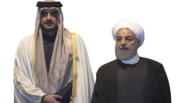 تميم يتبادل الغزل السياسي مع روحاني ويعلن دعم إيران في اليمن