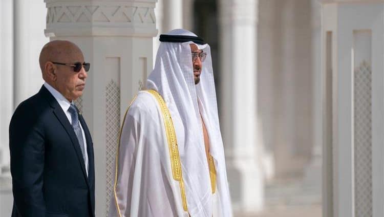 محمد بن زايد يستقبل رئيس موريتانيا