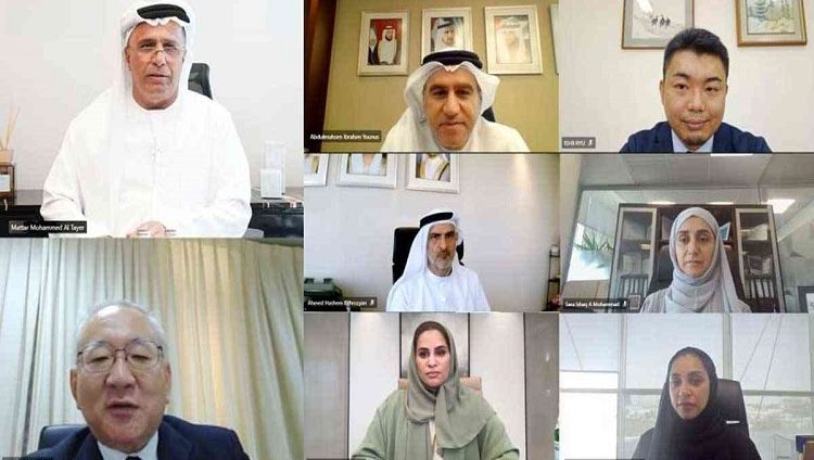 الطاير يلتقي افتراضياً السفير الياباني في الإمارات