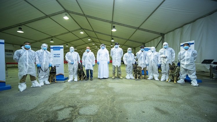 فريق من “الاتحادية للجمارك” و”كليات التقنية” ينجز الدراسة الأولى عالميا للكشف عن “كوفيد 19” باستخدام حاسة الشم لدى الكلاب الجمركية
