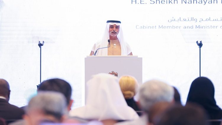 نهيان بن مبارك يفتتح مؤتمر “دور البرلمانات والمنظمات العالمية في تعزيز قيم التسامح والتعايش” بإكسبو 2020 دبي