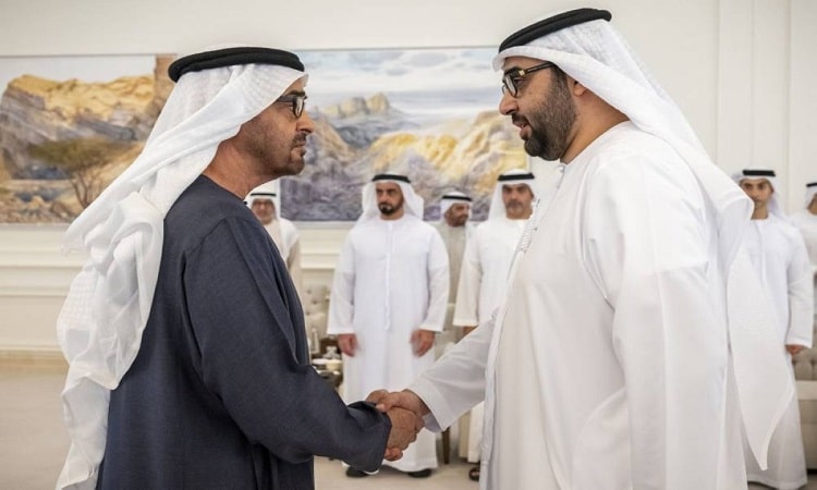 رئيس الدولة يستقبل ولي عهد أم القيوين