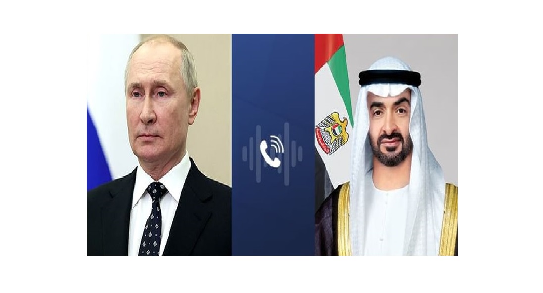 رئيس الدولة والرئيس الروسي يبحثان خلال اتصال هاتفي سبل احتواء التصعيد في المنطقة