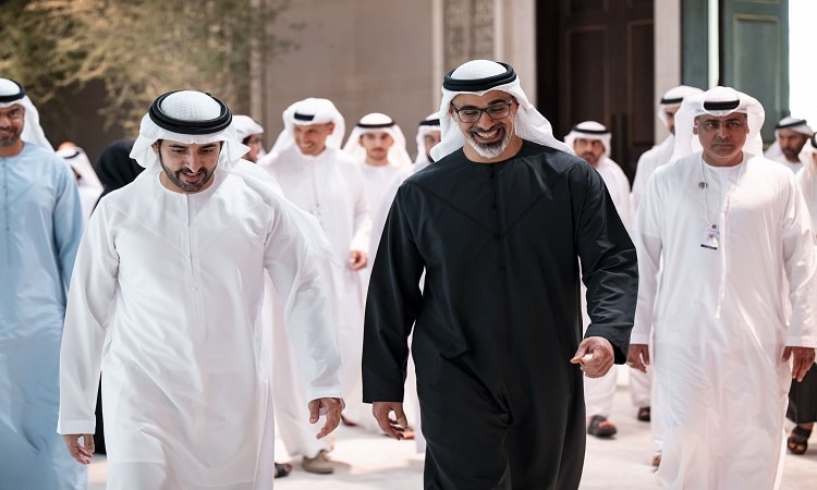 على هامش الاجتماعات السنوية لحكومة الإمارات..خالد بن محمد بن زايد يلتقي حمدان بن محمد بن راشد