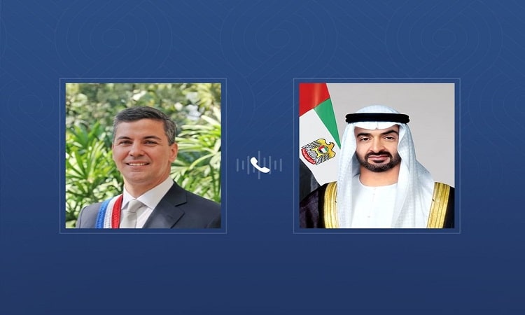 رئيس الدولة ورئيس الباراغواي يبحثان هاتفياً الاعتداءات الإيرانية ضد الإمارات وعدد من الدول الشقيقة وما تمثله من تهديد مباشر لأمن المنطقة واستقرارها