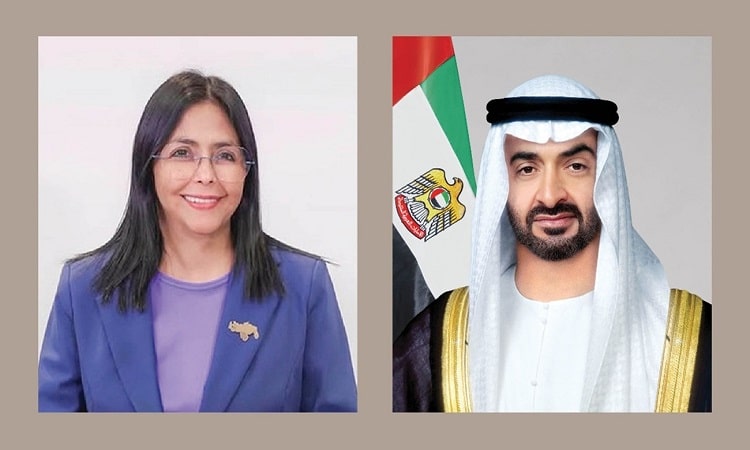 رئيس الدولة يتلقى اتصالاً هاتفياً من رئيسة فنزويلا المؤقتة أكدت خلاله التضامن مع الإمارات إثر الاعتداءات الإيرانية على أراضيها