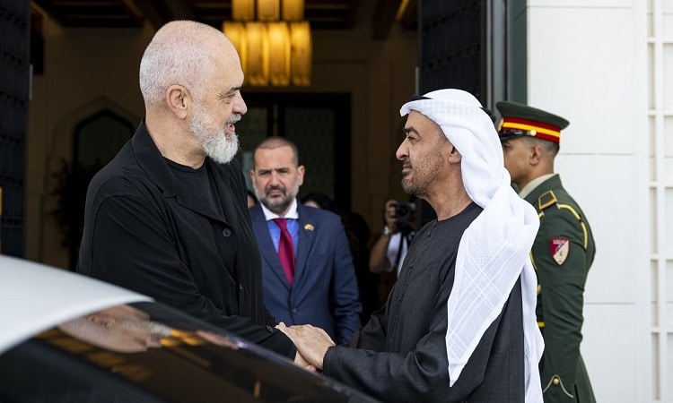 رئيس الدولة يستقبل رئيس وزراء ألبانيا