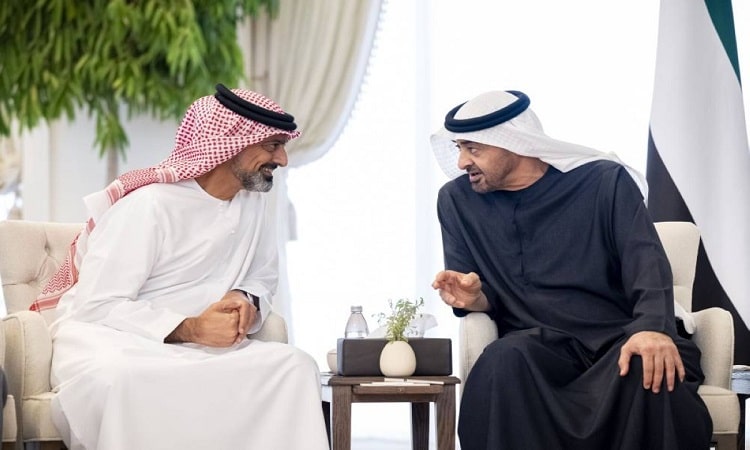 رئيس الدولة وولي عهد عجمان يبحثان شؤون الوطن والمواطن