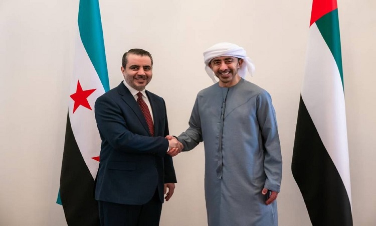 عبدالله بن زايد ووزير خارجية الجمهورية العربية السورية يبحثان مجمل الأوضاع الإقليمية